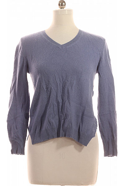Dámský Pulovr Kašmírový Modrý Vel. 40