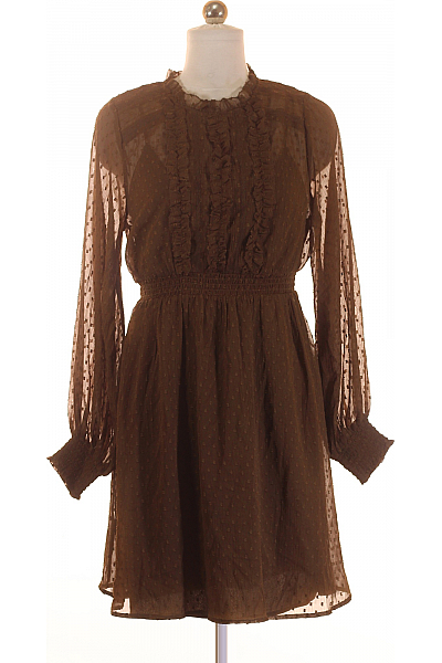 Šaty Hnědé Second Hand Vel. 36