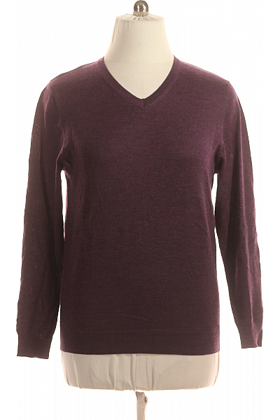 Pánský Svetr Meriný Fialový Vel. L