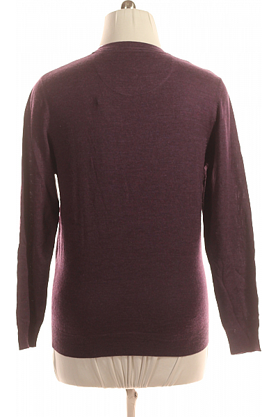 Pánský Svetr Meriný Fialový Vel. L