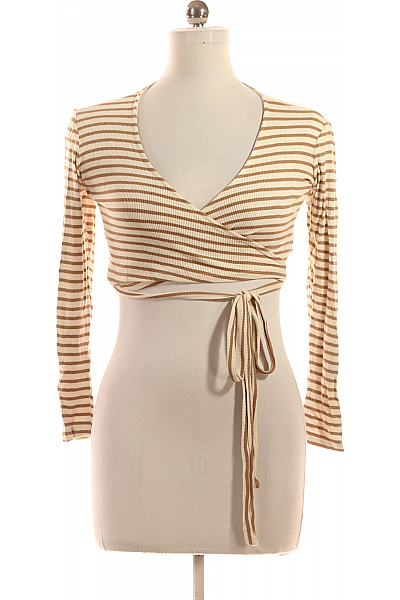 Dámské Tričko Hnědý STRADIVARIUS Vel. M