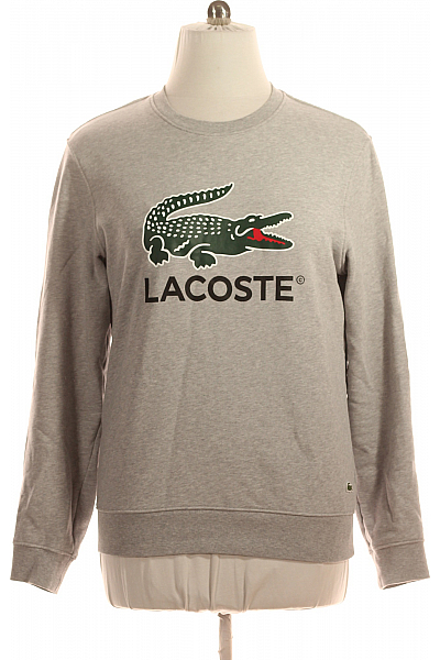 Pánská Mikina Bez Zapínání Šedá LACOSTE Vel. L