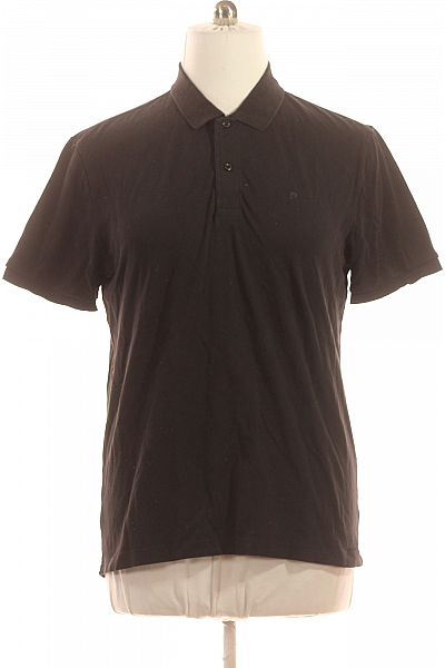 PIERRE CARDIN Pánské Tričko S Límečkem Černé Vel. XL