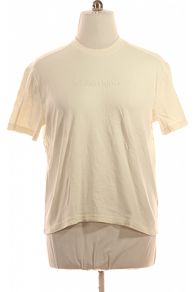 Calvin Klein Jednoduché Dámské Tričko Béžové Vel. L