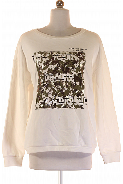 Dámská Mikina Bez Zapínání Béžová Cartoon Vel.  36