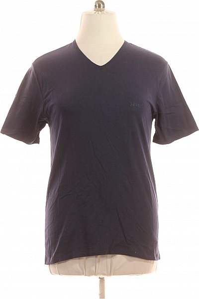 Hugo Boss Jednoduché Pánské Tričko Modré Vel. XL