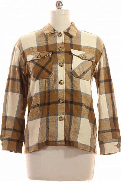 Krátký Dámský Kabát Hnědý Second Hand