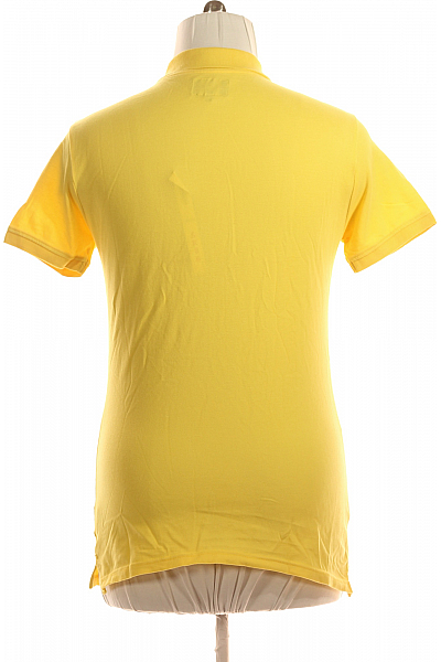 Crone Pánské Tričko s Límečkem Žluté Vel. XL