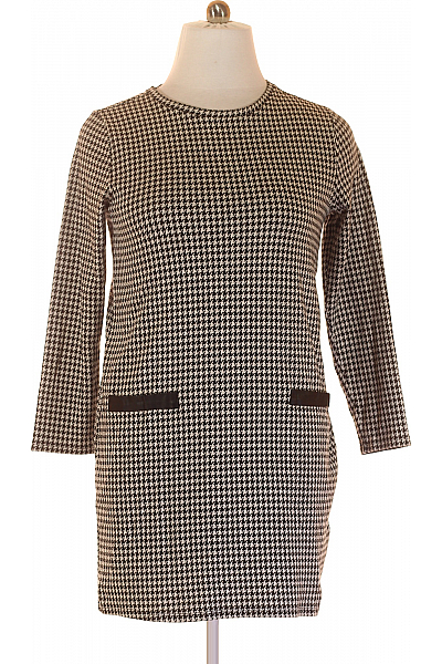  Šaty Pletené Černobílé Vel. L