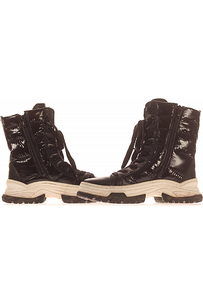 Dámské Workery Koženkové Černé Vel. 38