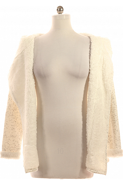 Dámská Mikina Rozepínací Bílá Vel. 38