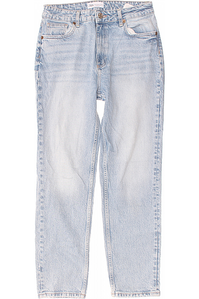 ZARA Pánské Rovné Džíny Modré Second Hand Vel. 40