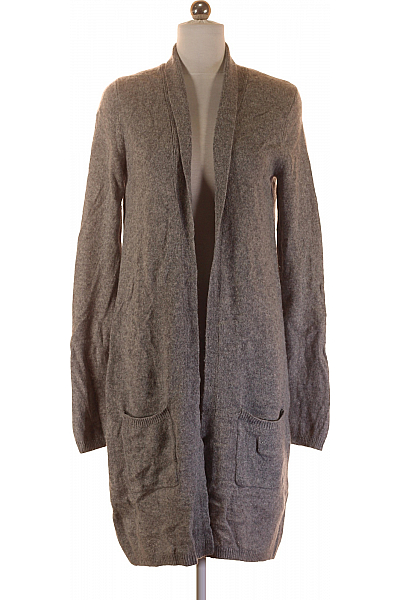 Dámský Cardigan Vlněný Šedý Second Hand
