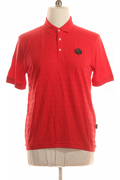 Pánské Tričko S Límečkem Červené PLEIN SPORT Vel. XL