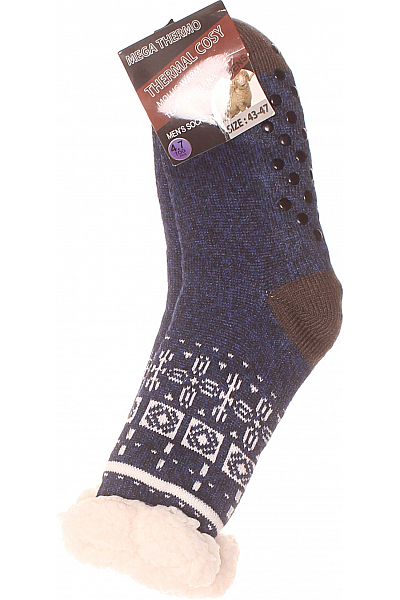 Ponožky Vlněné Modré Vel. 43-47