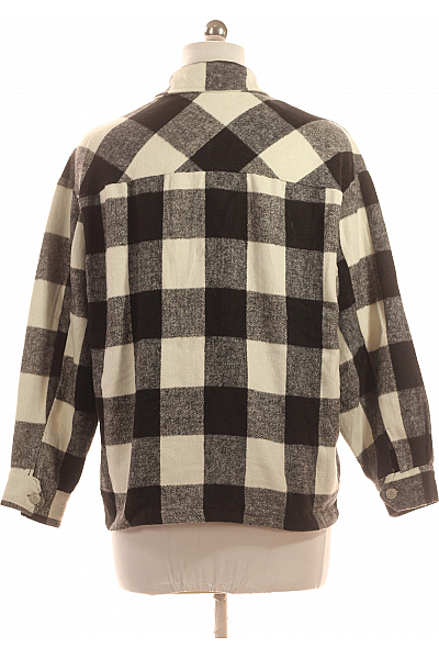 Dámský Kabát Černobílý Shein Vel. M