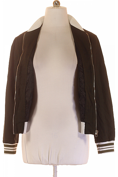 ZARA Dámská Přechodné Bundy Zelená Vel. XL