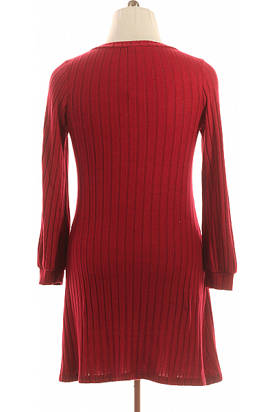 Shein  Šaty Pletené Červené Vel. L