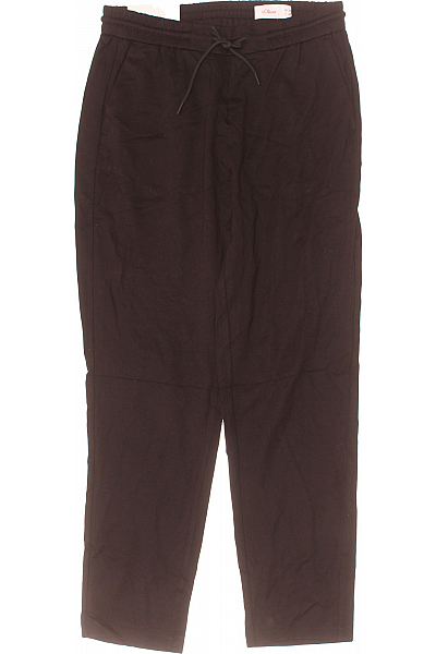 Dámské Kalhoty Rovné Černé S.OLIVER Second Hand Vel. 38