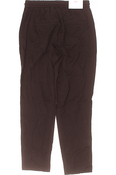 Dámské Kalhoty Rovné Černé S.OLIVER Second hand Vel. 38