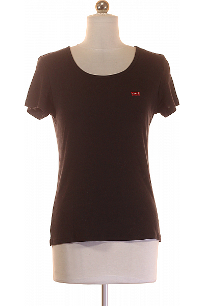 Jednoduché Dámské Tričko Černé LEVIS Vel. S