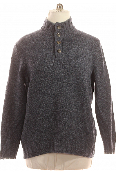 Pánský Svetr Vlněný Modrý Gran Sasso Vel. 56