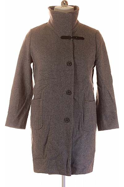 Krátký Dámský Kabát Vlněný Šedý Schneiders Vel. 44