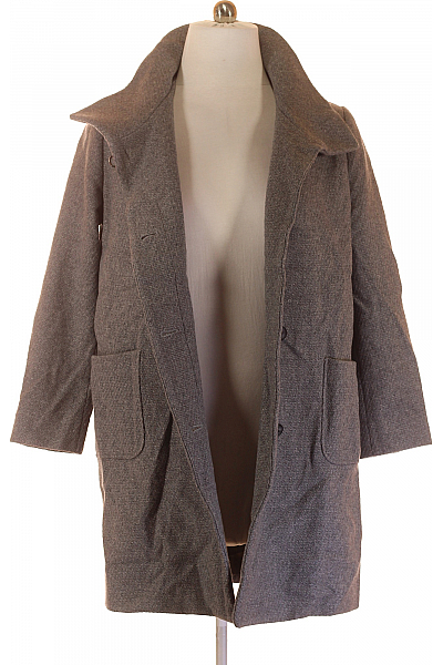 Krátký Dámský Kabát Vlněný Šedý Schneiders Vel. 44