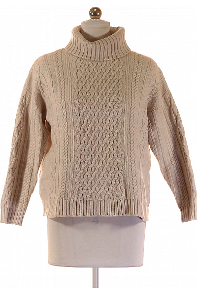 Dámský Svetr Meriný Béžový Second Hand Vel. 36