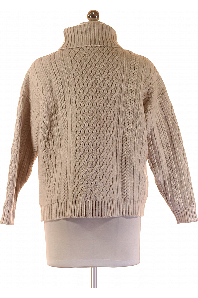 Dámský Svetr Meriný Béžový Second hand Vel. 36