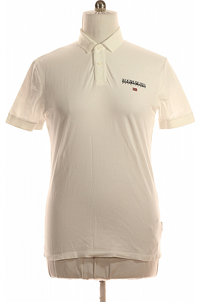 Pánské Tričko S Límečkem Bílé NAPAPIJRI Vel. L