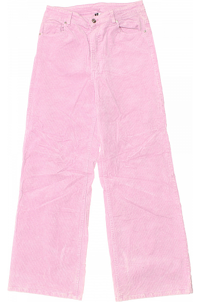 Dámské Kalhoty Rovné Růžové Vel. 44 Dámské Kalhoty Rovné Růžové Vel. 44