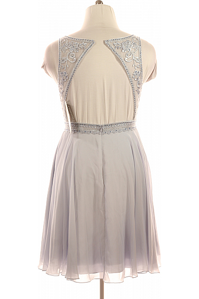  Šaty s Ozdobami Modré Luxuar Limited Second hand Vel.  44