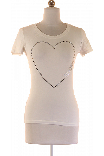 MOSCHINO Dámské Tričko Bílé Vel. 34