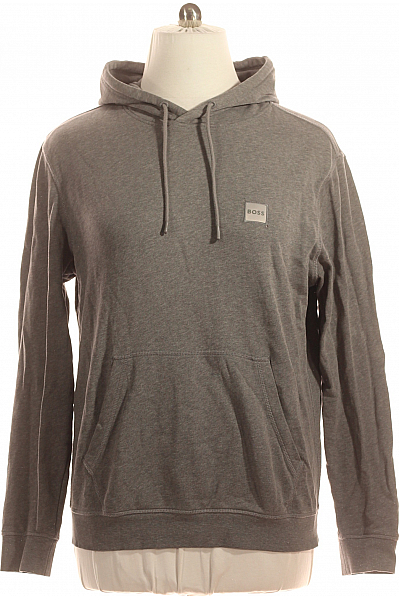 Hugo Boss Pánská Mikina Bez Zapínání Šedá Second hand Vel. L