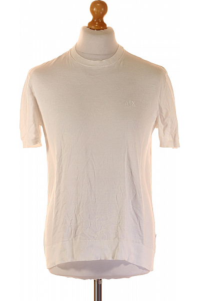 Jednoduché Pánské Tričko Bílé ARMANI Second Hand Vel. M