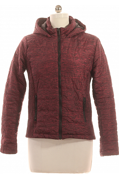 Prošívaná Dámská Bunda Vínová Vel. 40