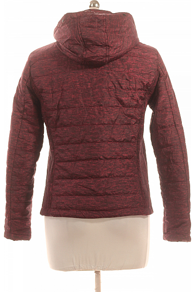 Prošívaná Dámská Bunda Vínová Vel. 40