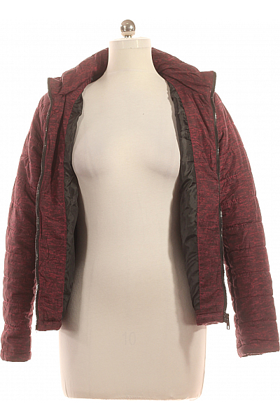 Prošívaná Dámská Bunda Vínová Vel. 40