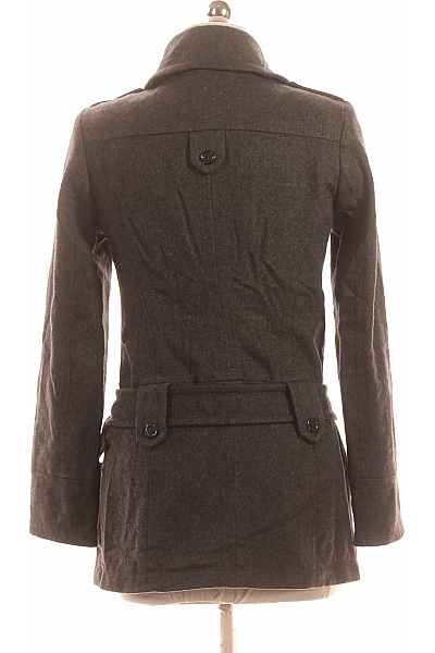 Esprit Krátký Dámský Kabát Vlněný Šedý Vel. 40