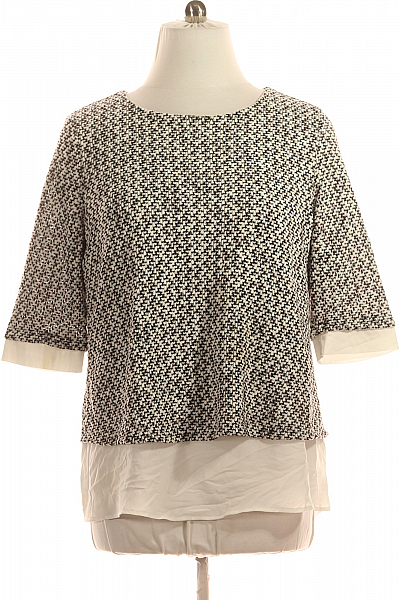 Canda  Halenka Pletená Černobílá Second Hand Vel.  48