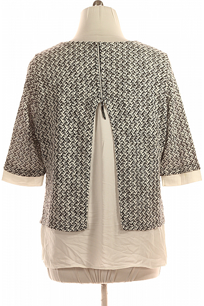 Canda  Halenka Pletená Černobílá Second hand Vel.  48