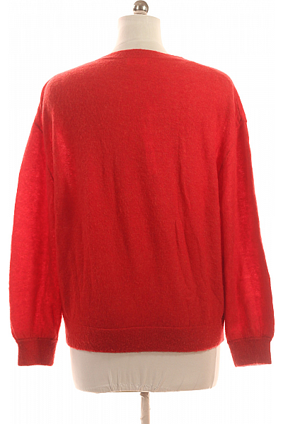 Dámský Pulovr Lněný Červený American Vintage Vel. M/L