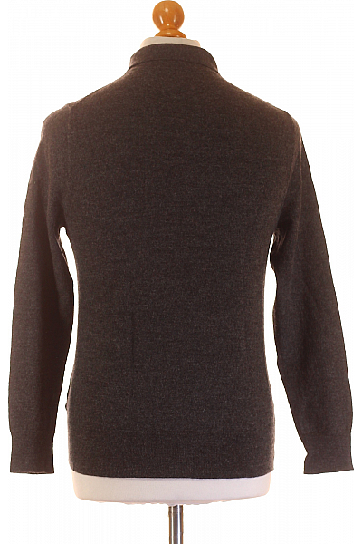 Pánský Svetr Vlněný Šedý Second hand Vel. L