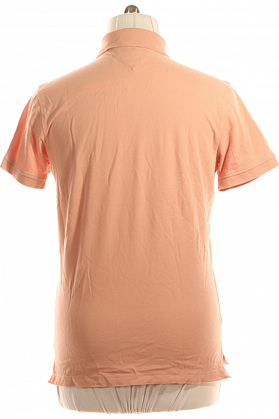 TOMMY HILFIGER Pánské Tričko Oranžové Second hand Vel. L