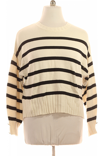 Dámský Pulovr Černobílý Guess Vel. XL