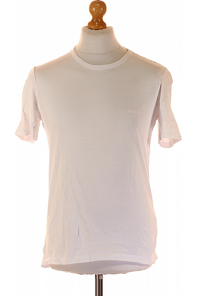Pánské Tričko S Potiskem Bílé Hugo Boss Second Hand Vel. M