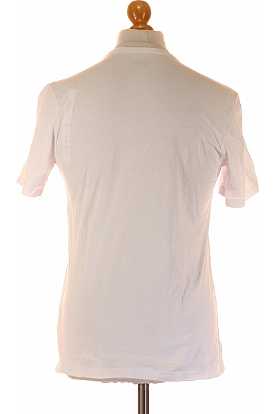 Pánské Tričko s Potiskem Bílé Hugo Boss Second hand Vel. M