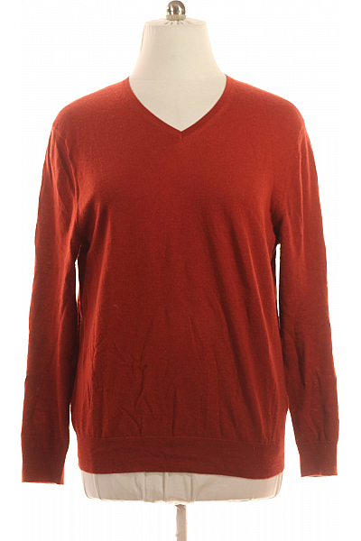 Pánský Pulovr Vlněný Hnědý Second Hand Vel. XXL