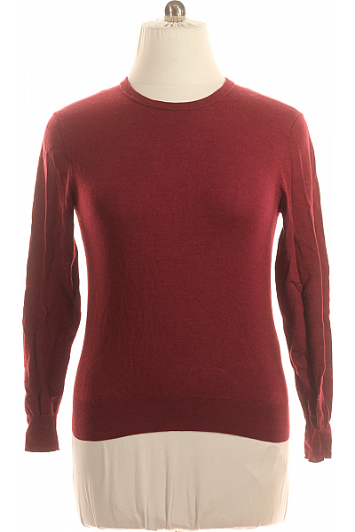 Pánský Svetr Vlněný Vínový HACKETT Second Hand Vel. M